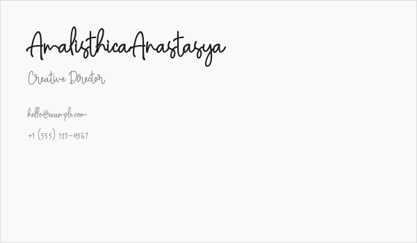 AmalisthicaAnastasya Business Card