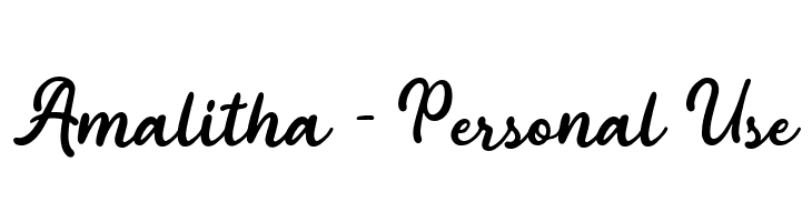 Amalitha - Personal Use  Frei Schriftart Herunterladen