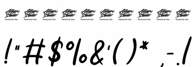 Amalitha - Personal Use Font OTHER CHARS