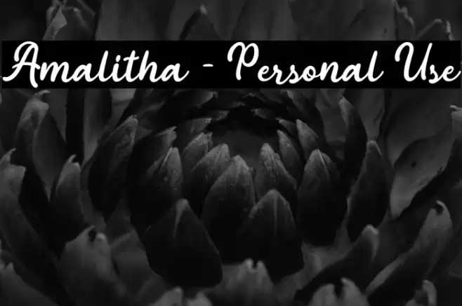 Amalitha - Personal Use Font examples