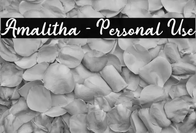 Amalitha - Personal Use Font examples