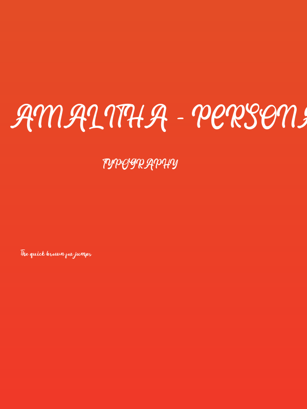 Amalitha - Personal Use Poster