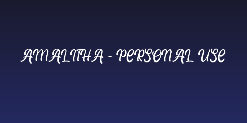 Amalitha - Personal Use Social Header