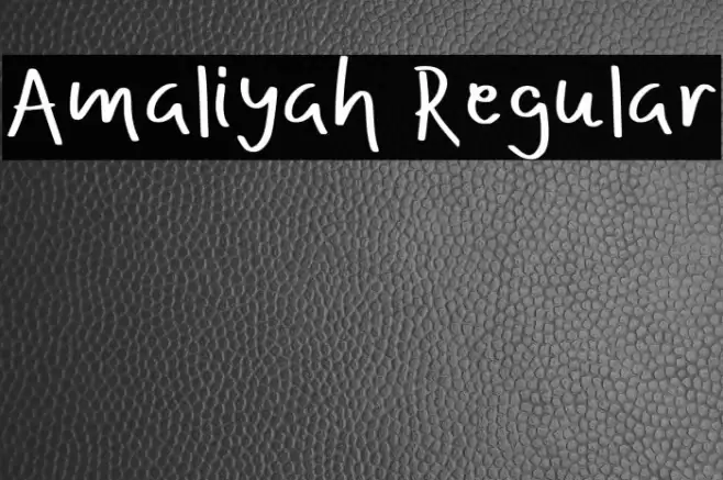 Amaliyah Regular Font examples
