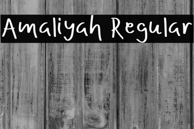 Amaliyah Regular Font examples