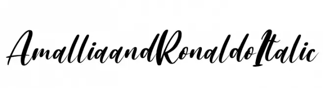 Amallia and Ronaldo Italic  Descarca Fonturi Gratis
