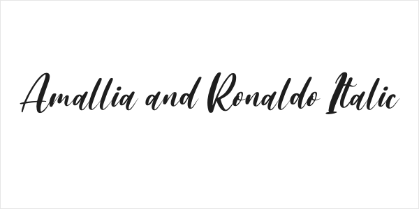 Amallia and Ronaldo Italic Logo