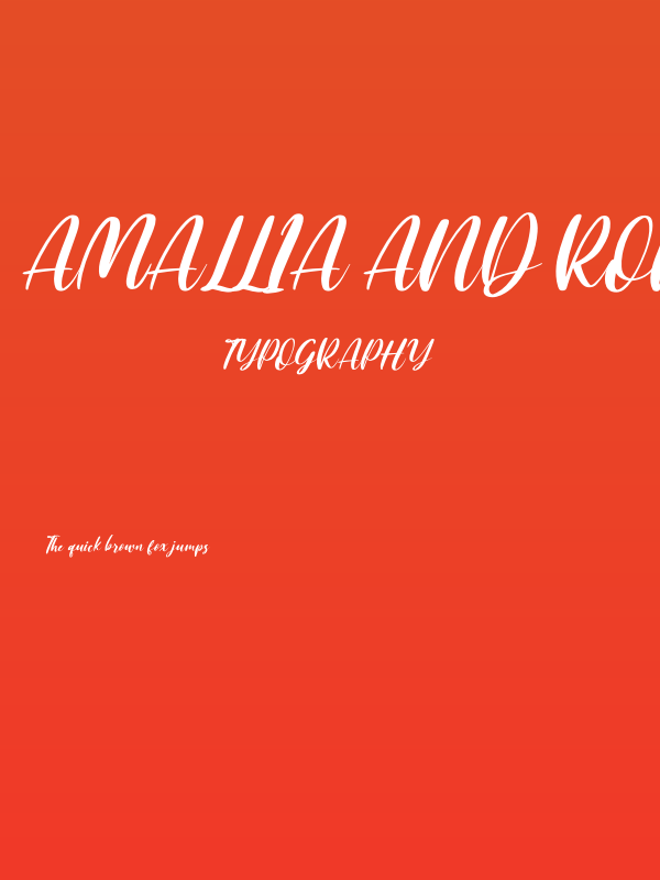 Amallia and Ronaldo Italic Poster