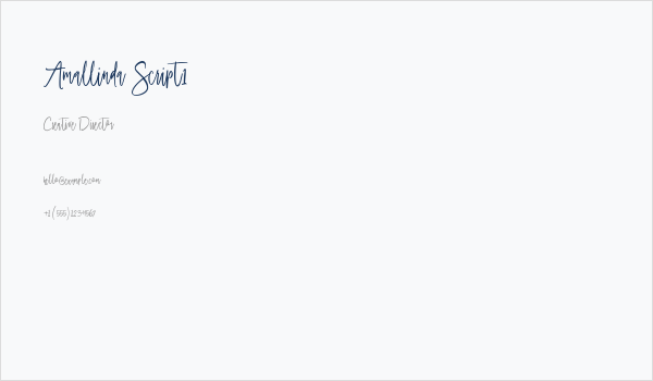 Amallinda Script1 Business Card