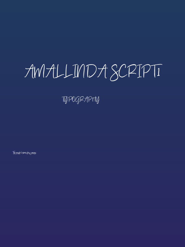 Amallinda Script1 Poster