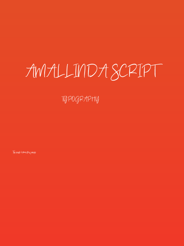 Amallinda Script Poster