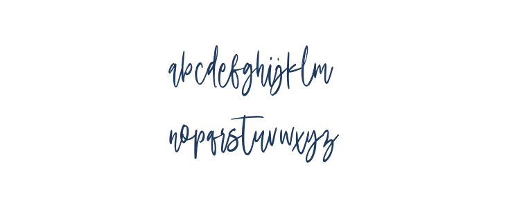 Amallinda Script Lowercase