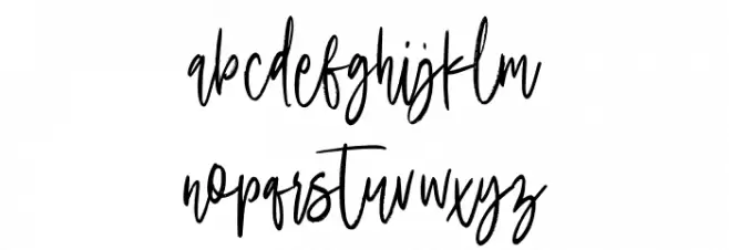 Amallinda Script Schriftart Kleinbuchstaben