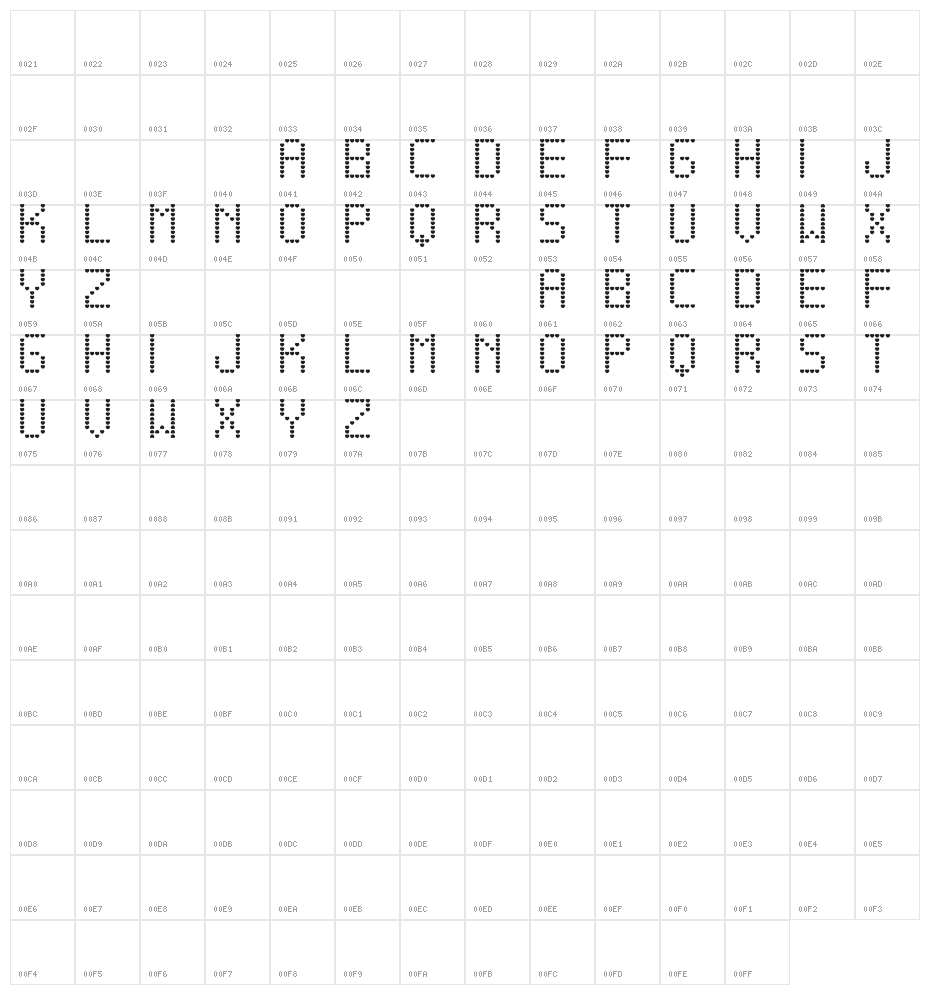 Amame tfb Character Map