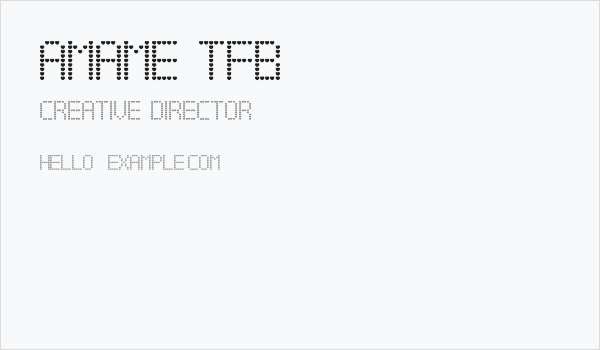 Amame tfb Business Card