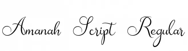 Amanah Script Regular  Frei Schriftart Herunterladen