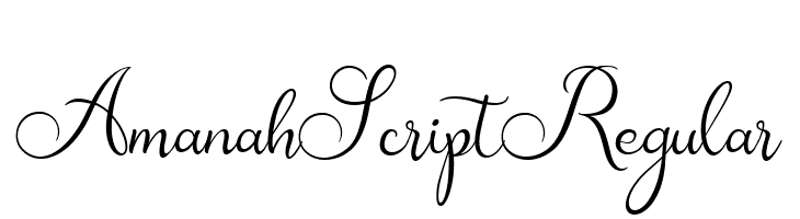 Amanah Script Regular  Free Fonts Download