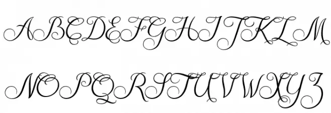 Amanah Script Regular 字体 大写