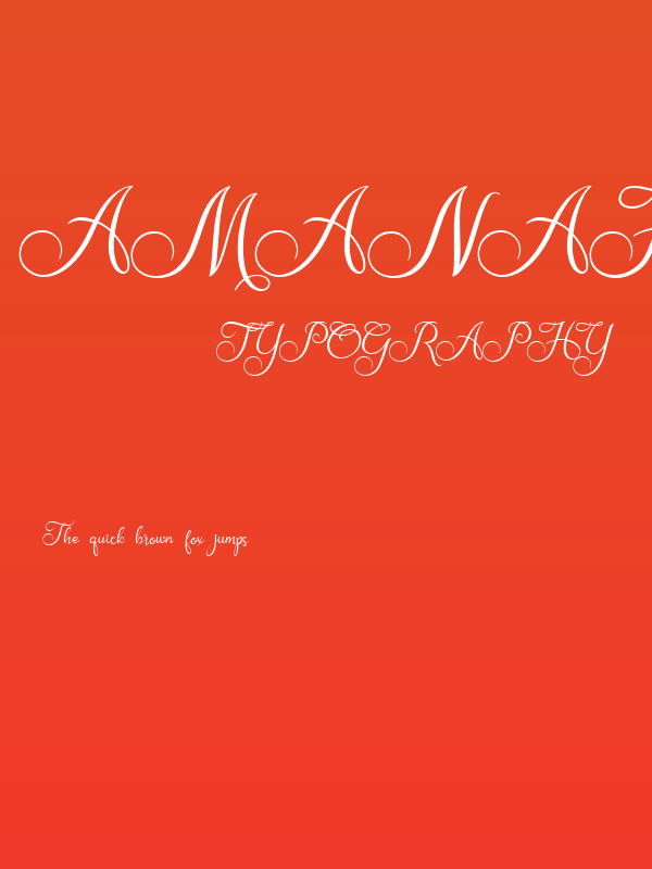 Amanah Script Regular Poster