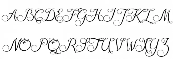 Amanah Script Regular Caratteri MAIUSCOLE