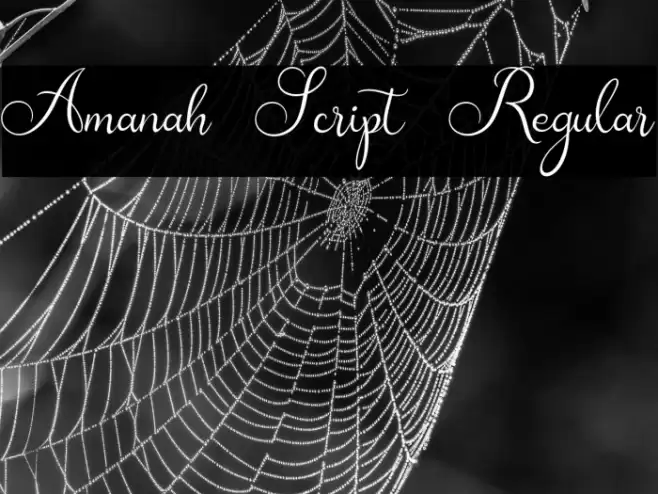 Amanah Script Regular Font examples