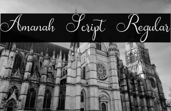 Amanah Script Regular Font examples