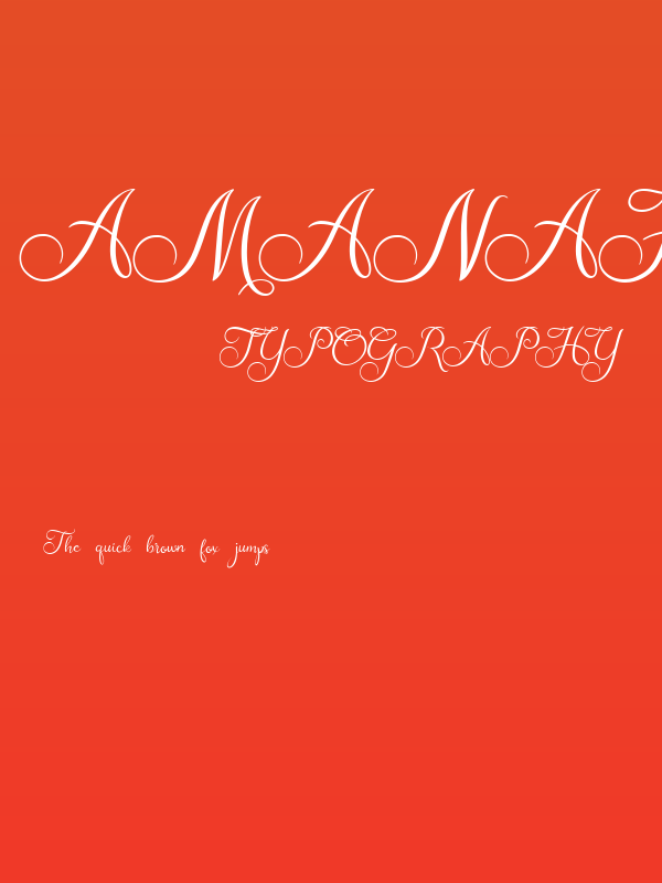 Amanah Script Regular Poster