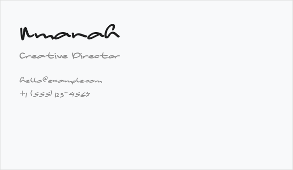 Amanah Business Card