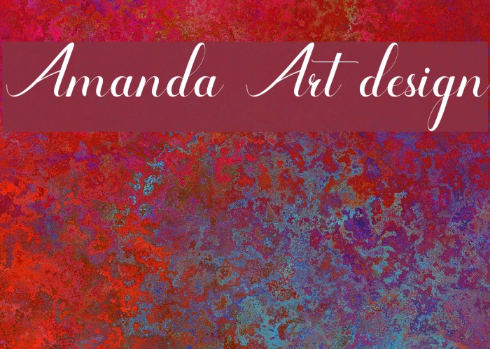 Amanda Art design Шрифта examples