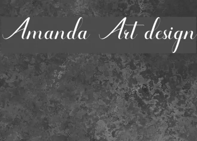 Amanda Art design Font examples