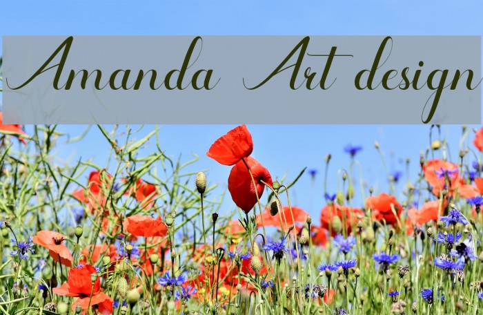 Amanda Art design Шрифта examples