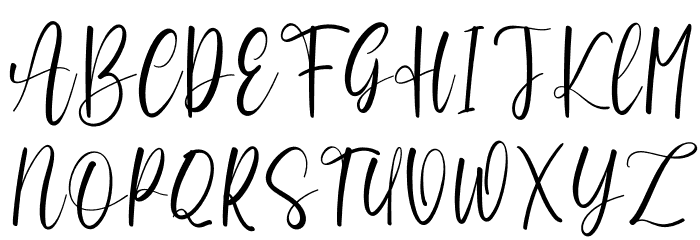 Amanda Enchanting Font UPPERCASE