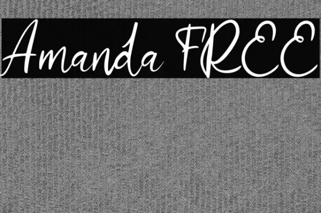 Amanda FREE Font examples