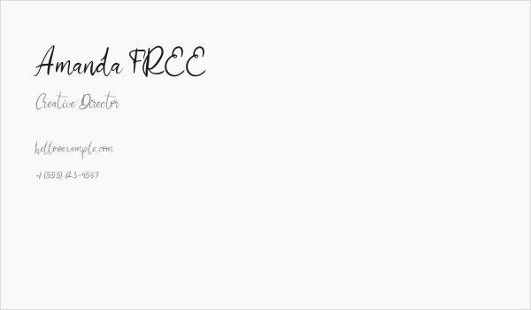 Amanda FREE Business Card