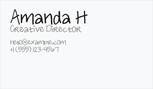 Amanda H Business Card