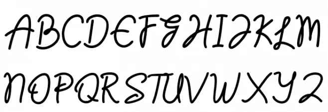 Amanda Kayla Font UPPERCASE