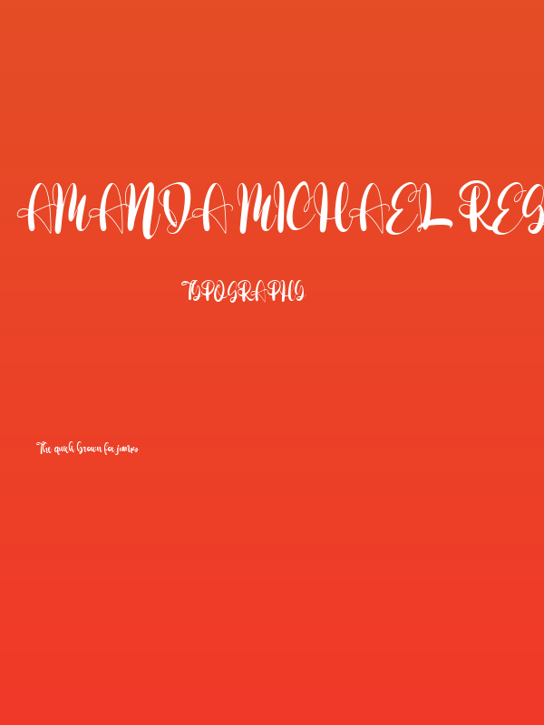 Amanda Michael Regular Poster