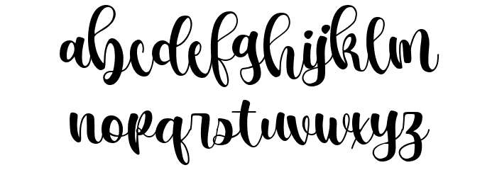 Amanda Michael Regular Font LOWERCASE