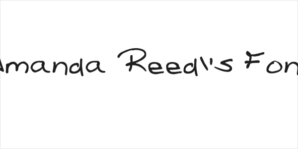 Amanda Reed's Font Logo