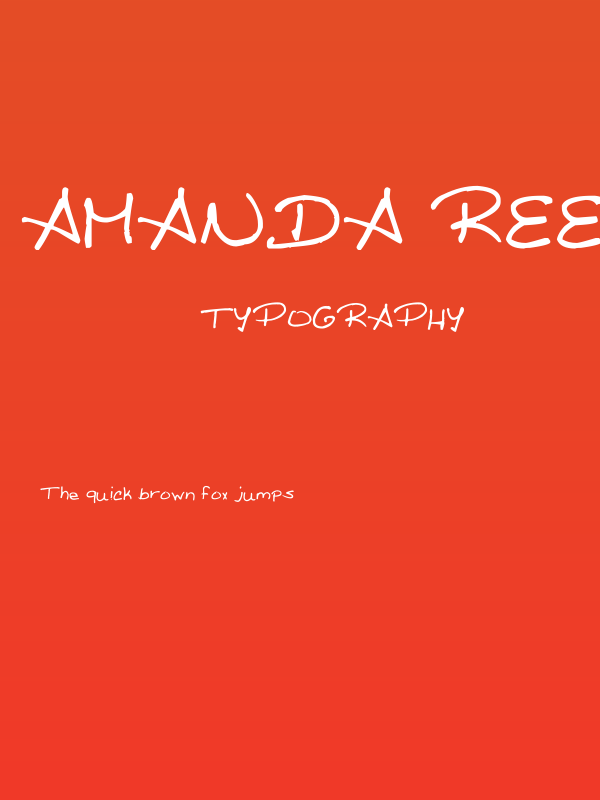 Amanda Reed's Font Poster
