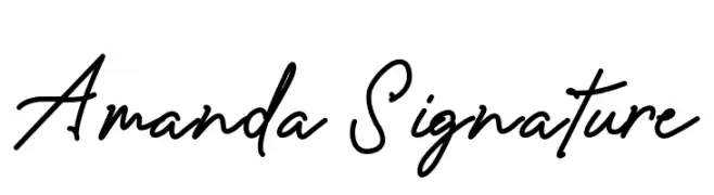 Amanda Signature  لخطوط تنزيل