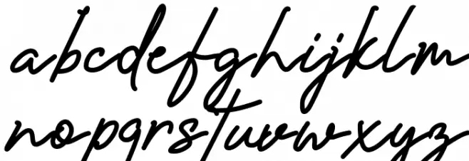 Amanda Signature 字体 小写