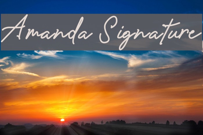 Amanda Signature Font examples