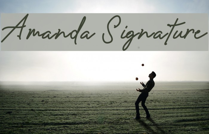Amanda Signature Font examples