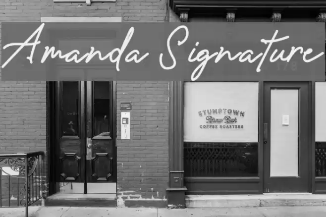 Amanda Signature Font examples