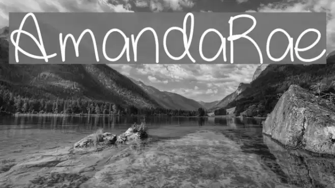 AmandaRae Font examples