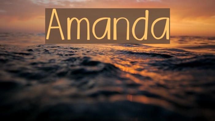 Amanda Font examples