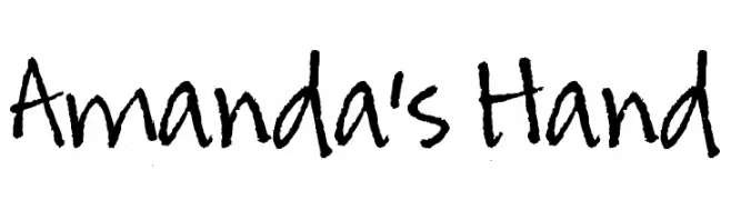 Amanda's Hand  Frei Schriftart Herunterladen