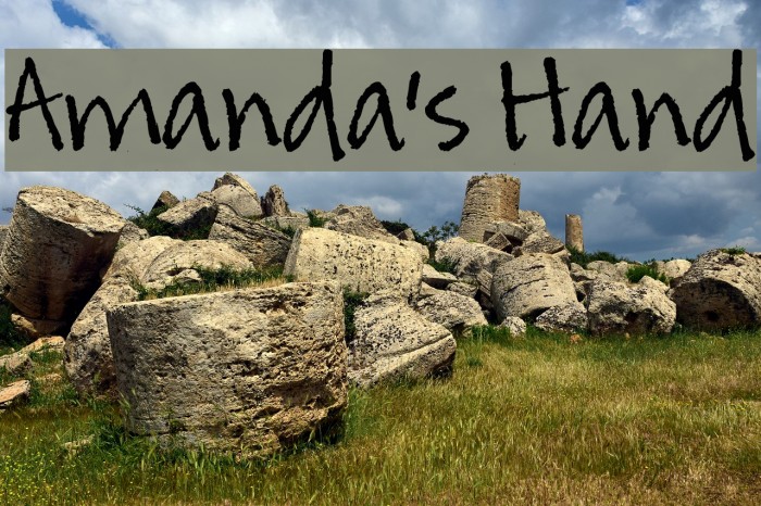 Amanda's Hand Schriftart examples