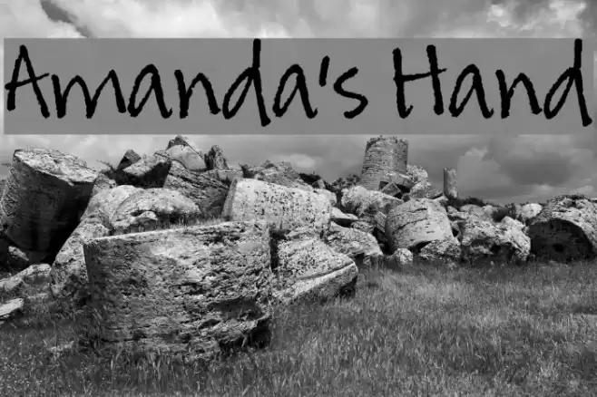 Amanda's Hand Schriftart examples